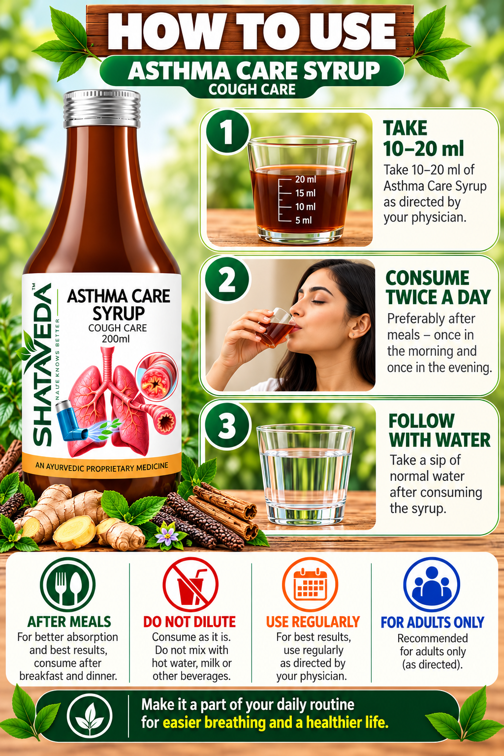 Asthma Care Syrup 200 ml | Respiratory & Cough Wellness Support