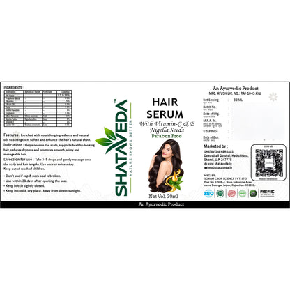 Hair Serum 30 ml | Scalp Nourishment & Hair Shine