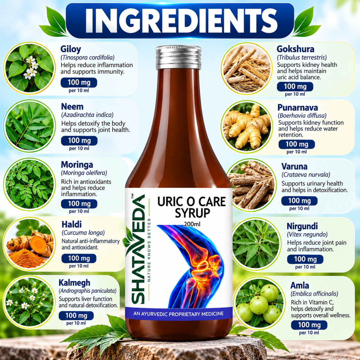 Uric O Care Syrup 200 ml | Urinary & Joint Wellness Support