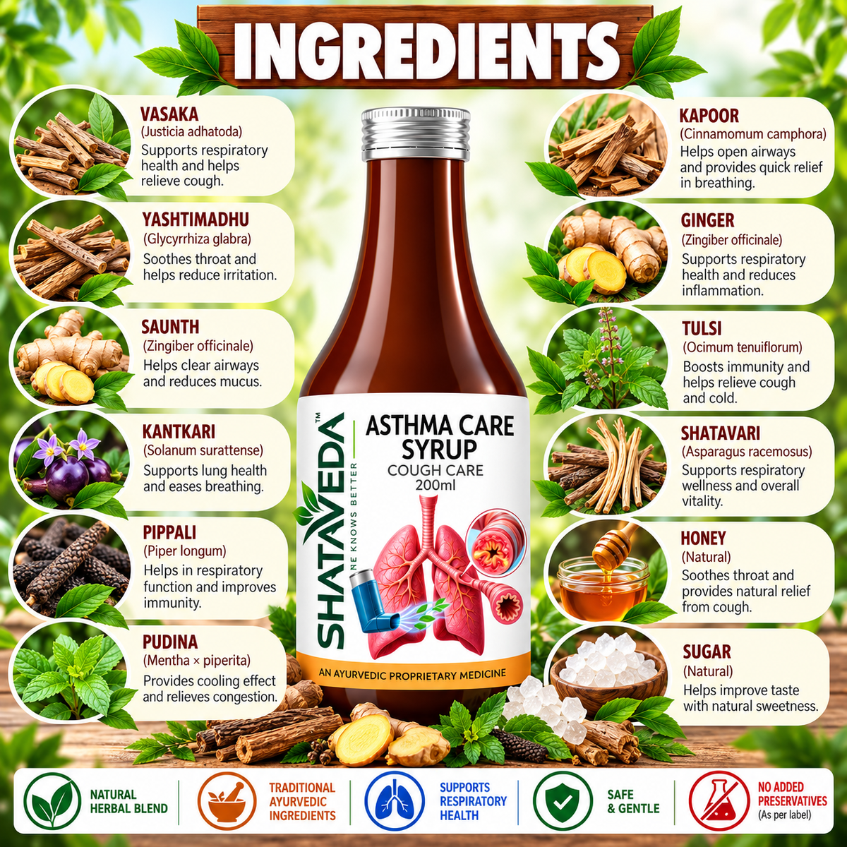 Asthma Care Syrup 200 ml | Respiratory & Cough Wellness Support
