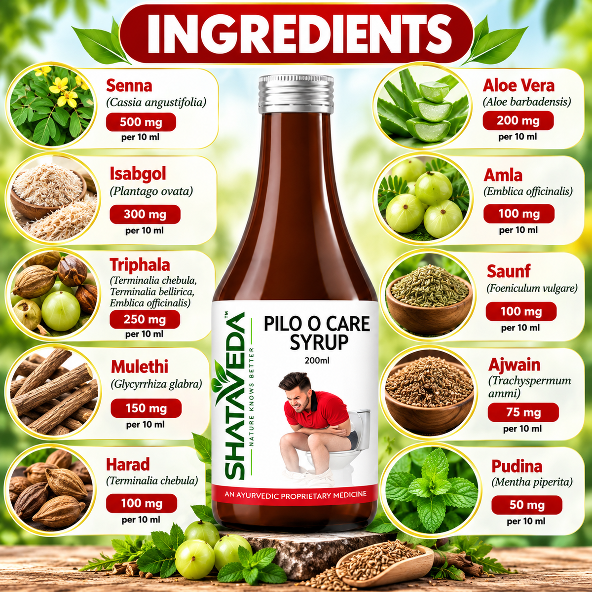 Pilo O Care Syrup 200 ml | Digestive & Bowel Wellness Support