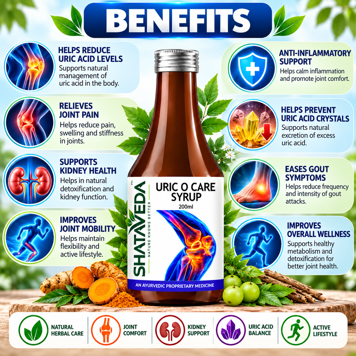 Uric O Care Syrup 200 ml | Urinary & Joint Wellness Support