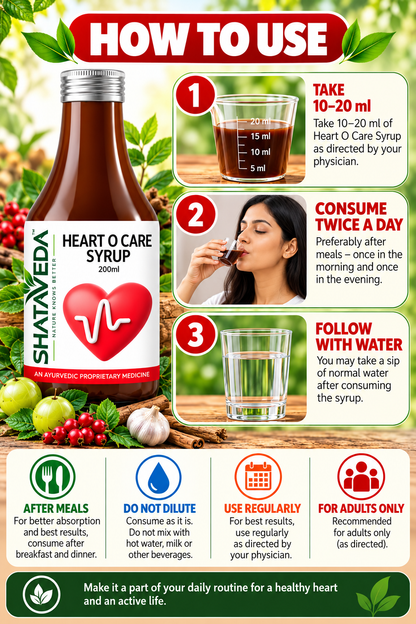 Heart O Care Syrup 200 ml | Heart & Cardiovascular Wellness Support