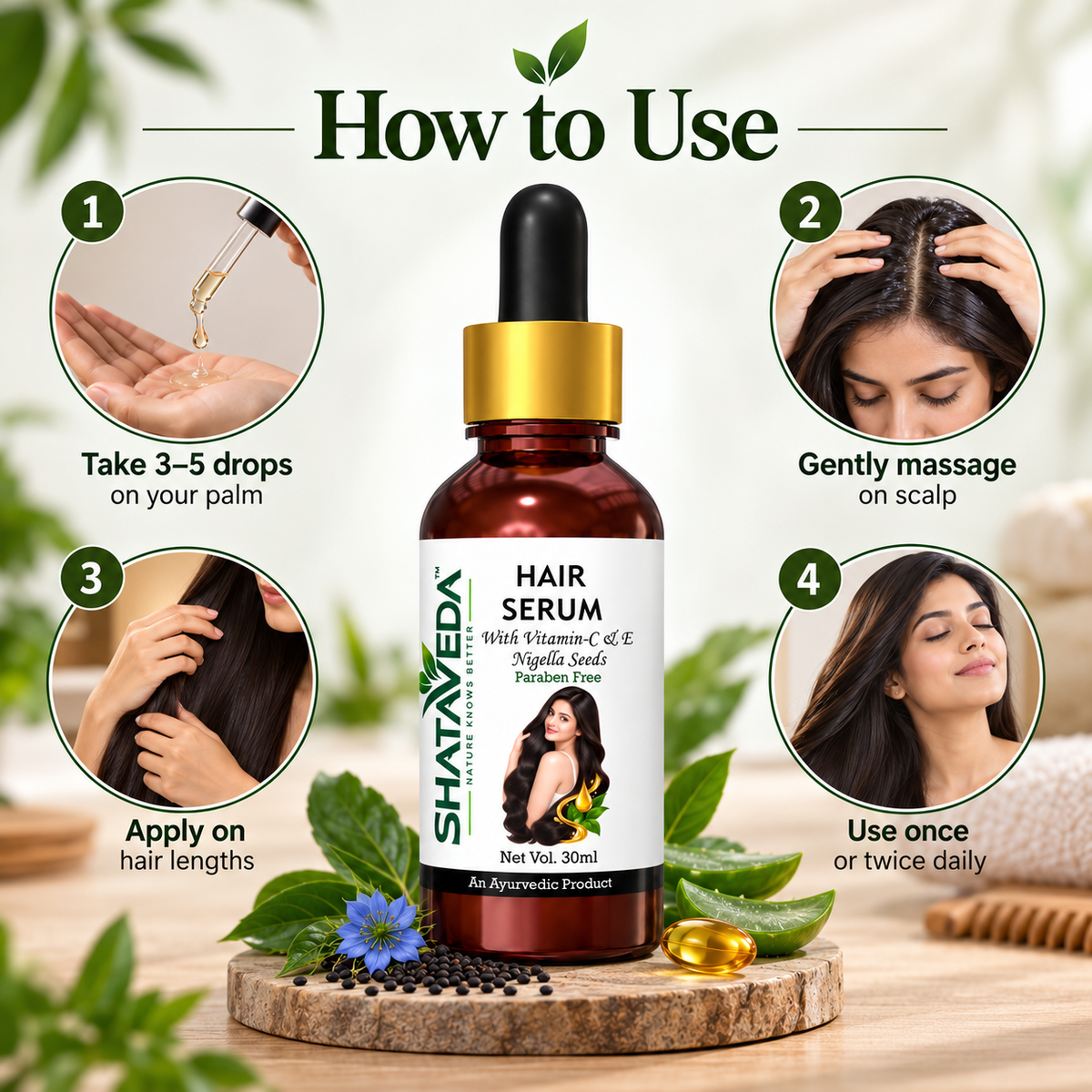 Hair Serum 30 ml | Scalp Nourishment & Hair Shine