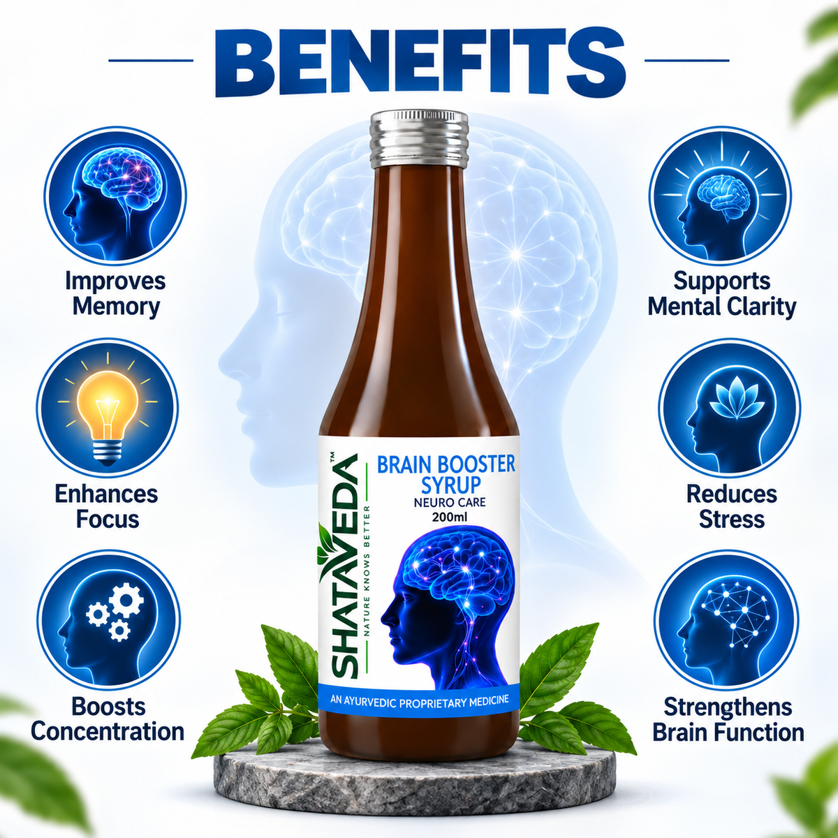 Brain Booster Syrup 200 ml | Brain & Mental Wellness Support