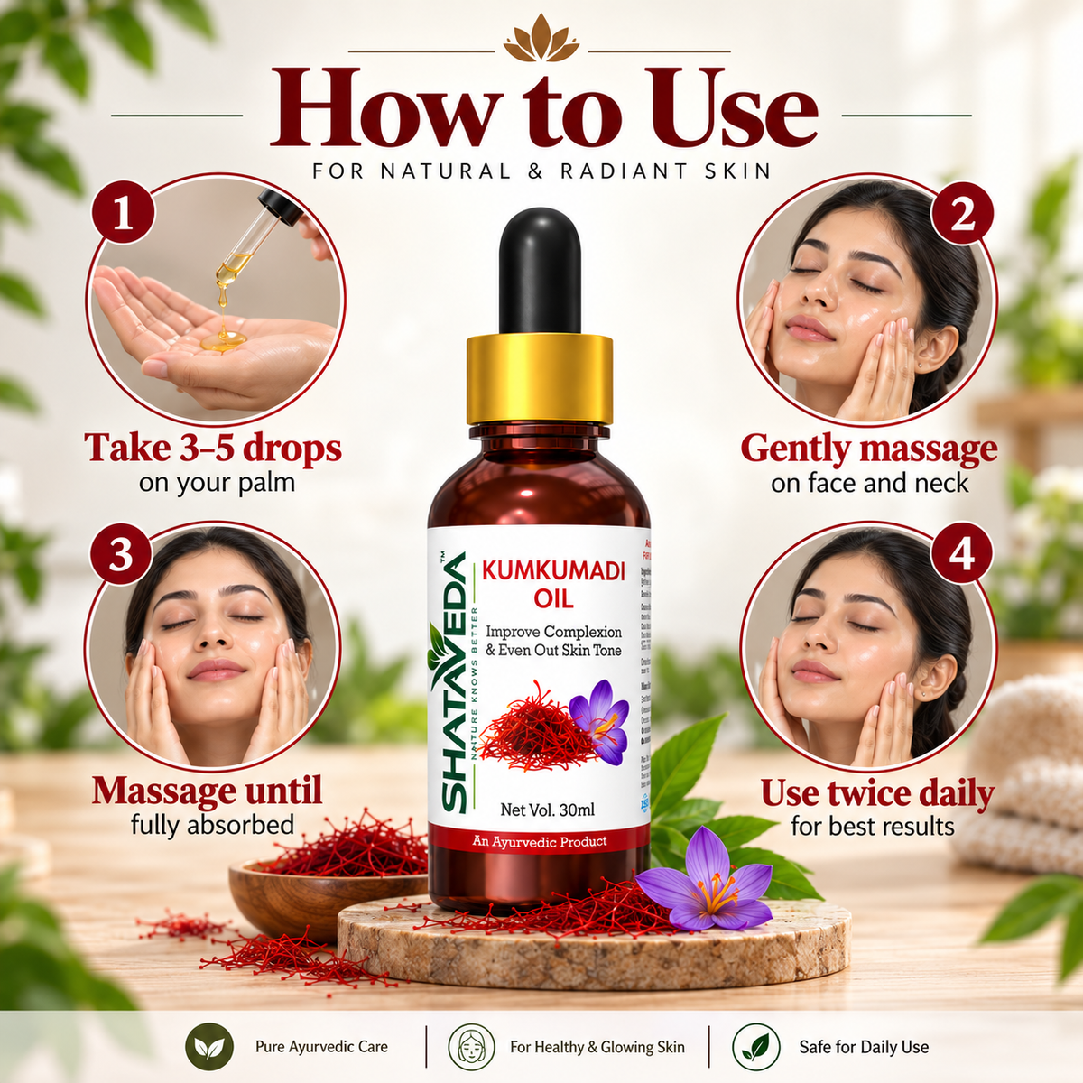 Kumkumadi Oil 30 ml | Skin Appearance & Even Tone
