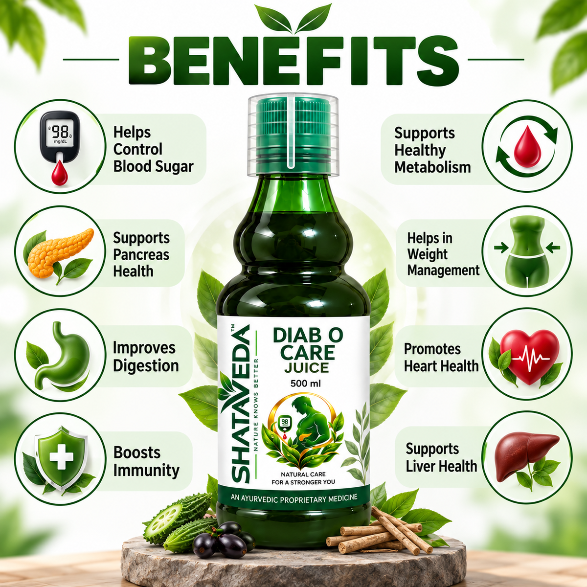 Diab O Care Juice 500 ml | Herbal Wellness & Metabolic Support