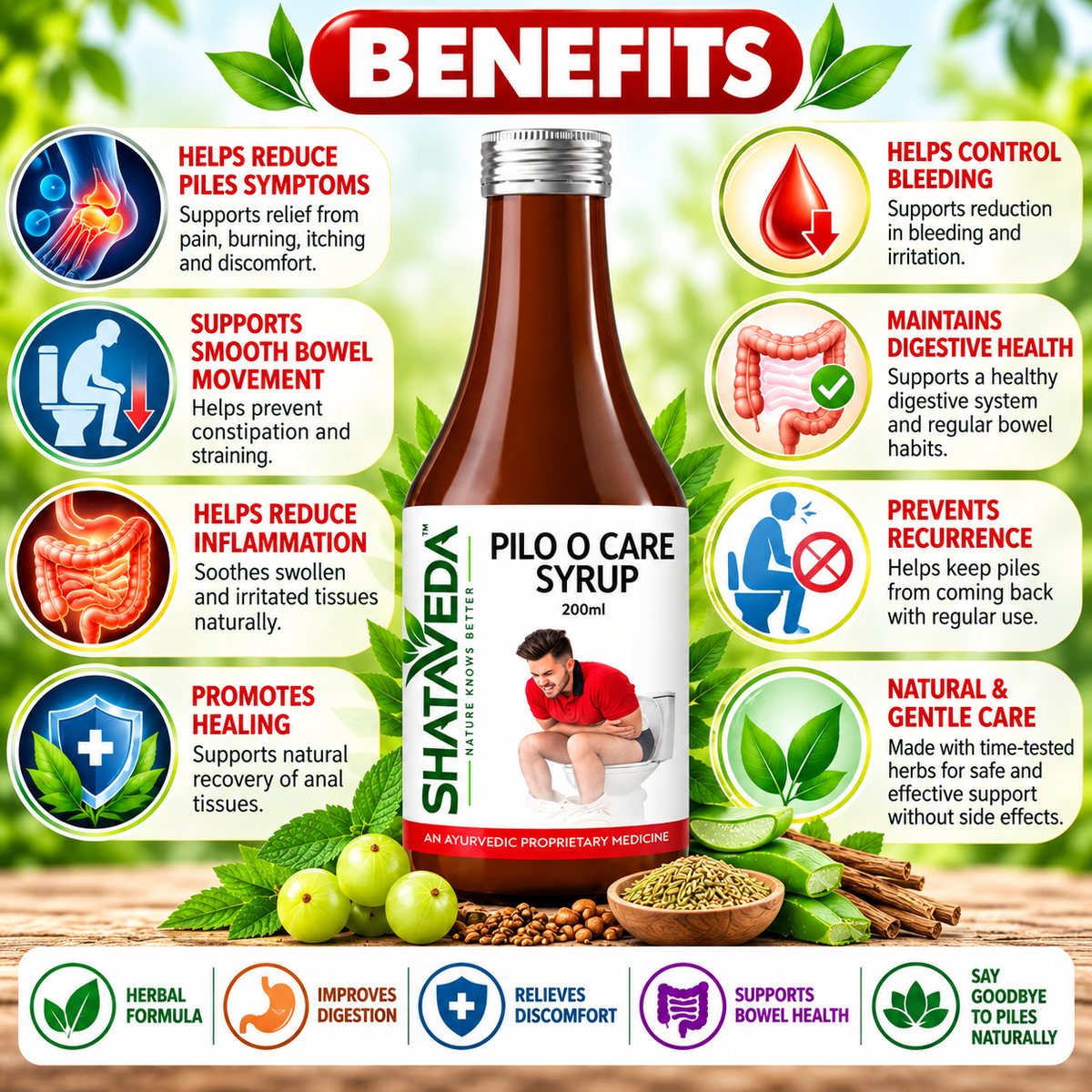 Pilo O Care Syrup 200 ml | Digestive & Bowel Wellness Support