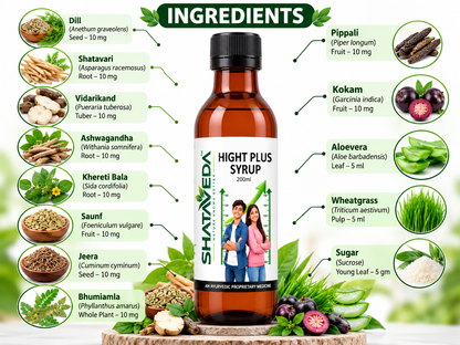 Hight Plus Syrup 200 ml | Daily Nutritional & Herbal Wellness Support